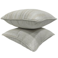 Striped Textured Pillow Covers (16x16, Set of 2)