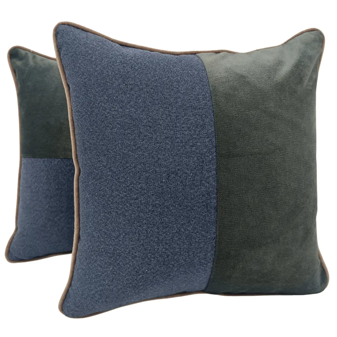 Elegant Two-Tone Accent Pillow Covers (Set of 2, 16×16) | ZIPCushions