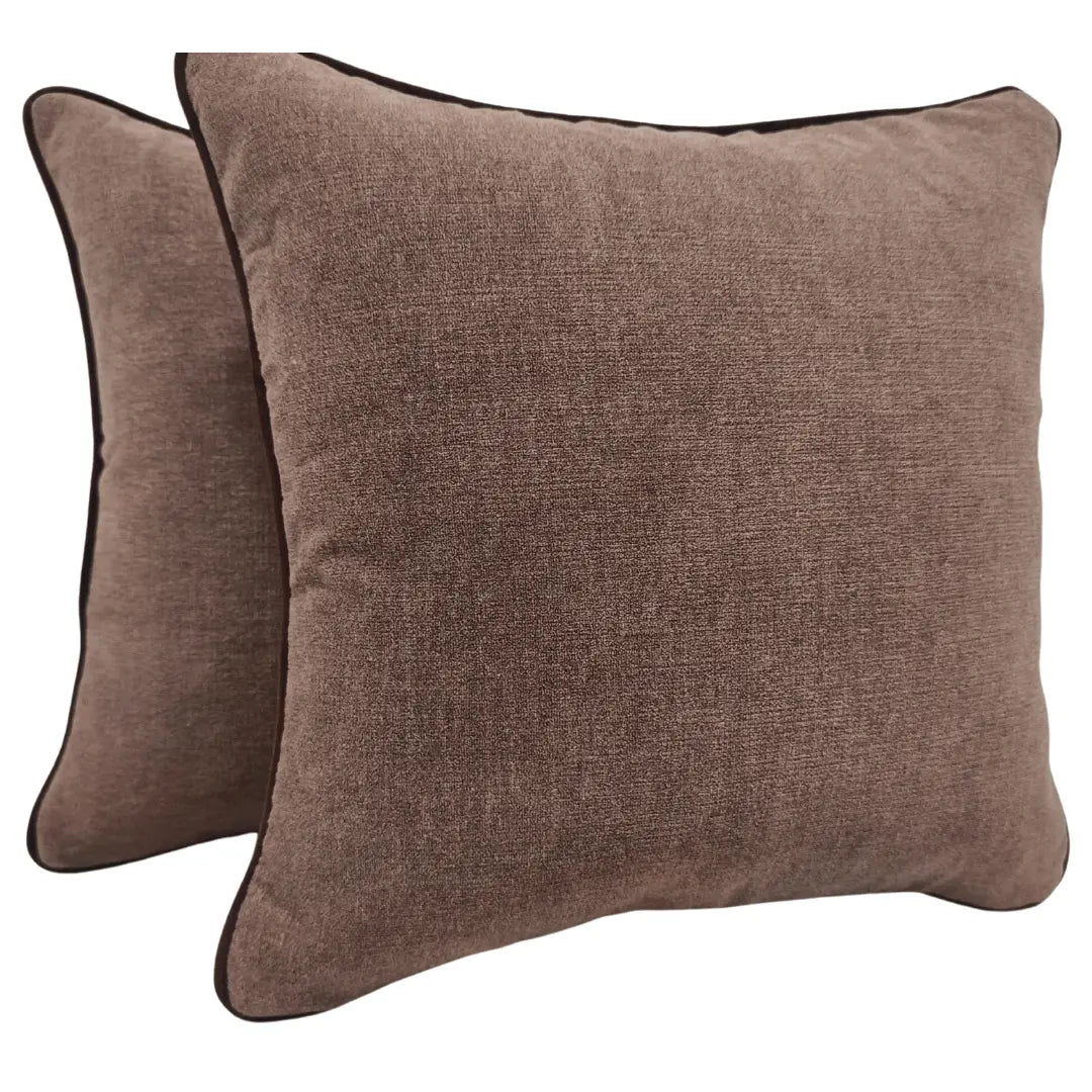 Classic Brown Pillow Covers (16×16, Set of2) | ZIPCushions
