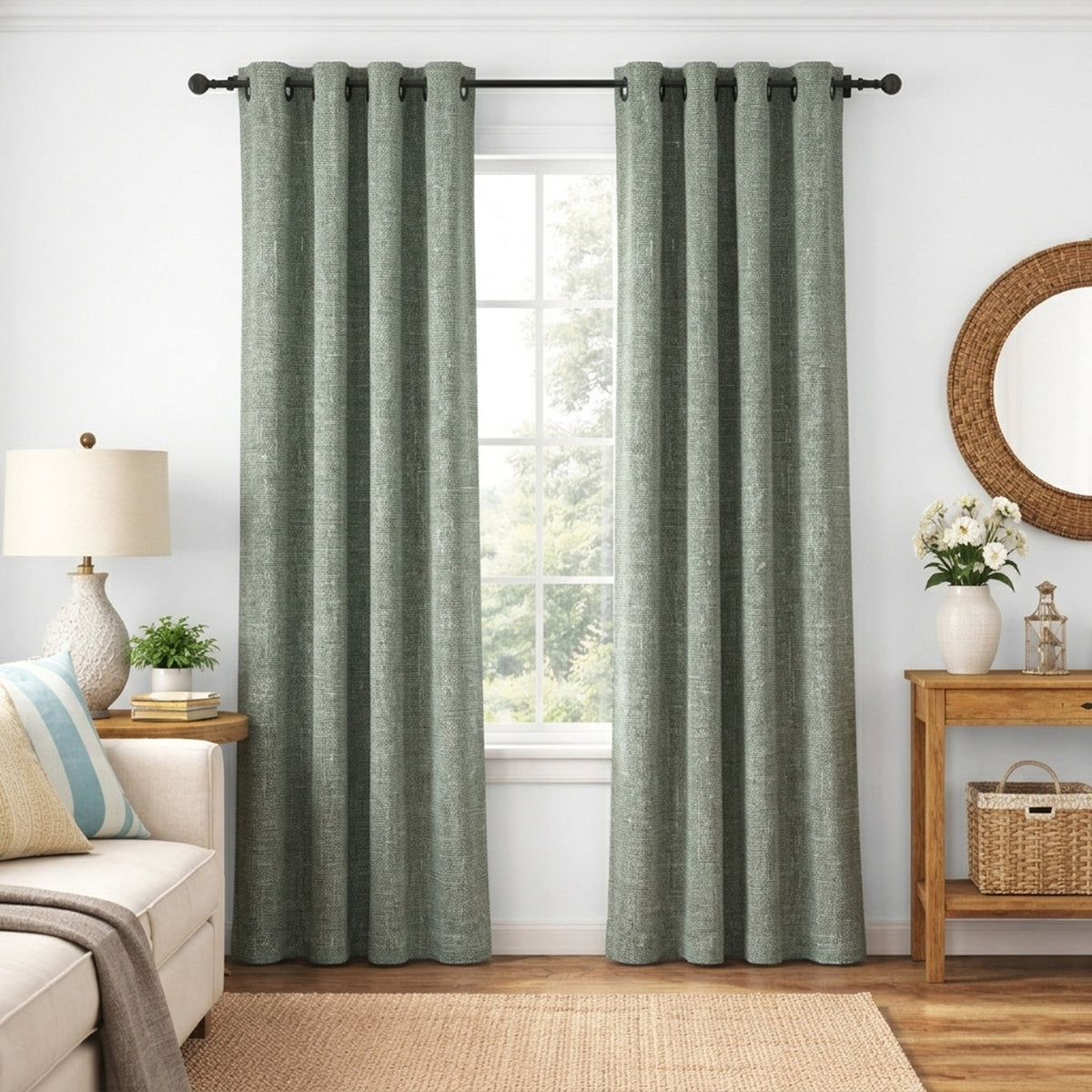 Dove Heavyweight Woven Curtain - view 2