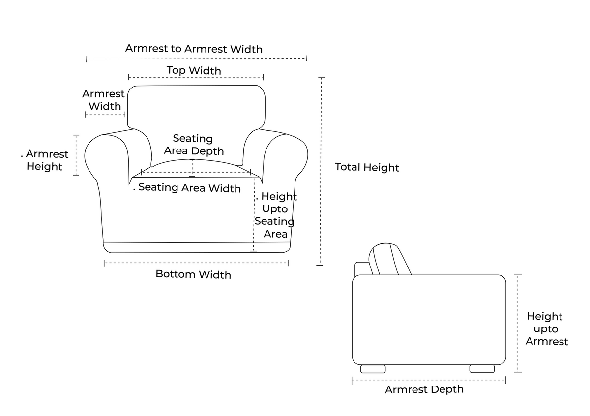 Custom Outdoor Single-Seater Sofa Slipcover