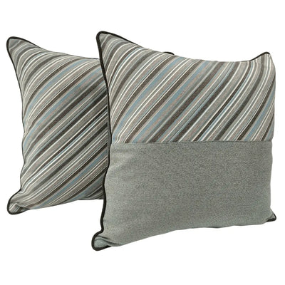 Striped Elegance Pillow Covers (18x18, Set of 2)
