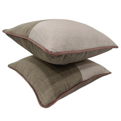 Earthy Two-Tone Pillow Covers (16x16, Set of 2) - Hover Image