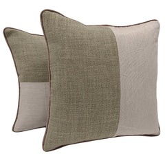 Earthy Two-Tone Pillow Covers (16x16, Set of 2)