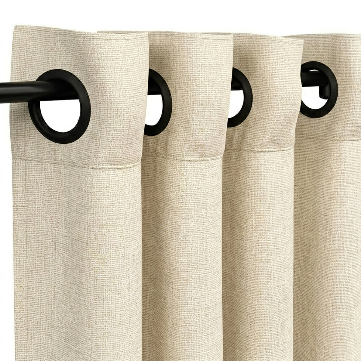 Ecru Heavyweight Woven Curtain - view 4