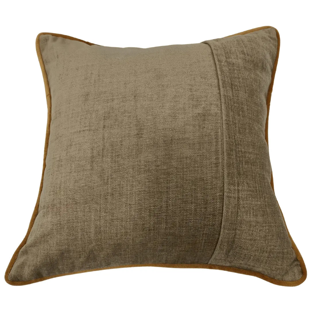 Elegant Two-Tone Brown & Beige Pillow Covers (16x16, Set of 2) | ZIPCushions - view 3