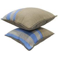 Striped Contrast Pillow Covers (16x16, Set of 2)