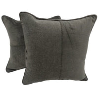 Deep Charcoal Pillow Covers (16x16, Set of 2)