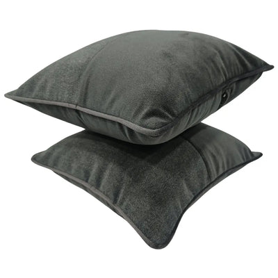 Deep Charcoal Pillow Covers (16x16, Set of 2) - Alternate image