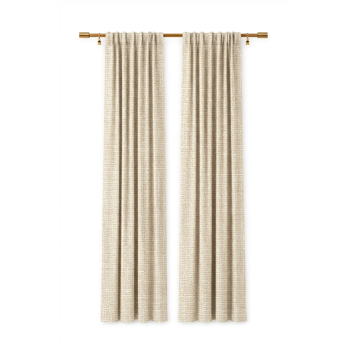 Ecru Heavyweight Woven Curtain