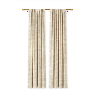 Ecru Heavyweight Woven Curtain