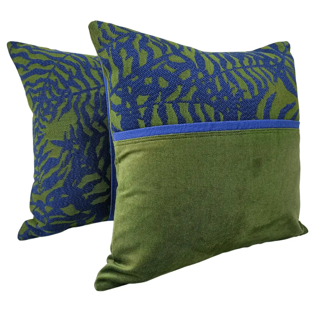 Green Leafy Pillow Covers (18x18, Set of 2) | ZIPCushions