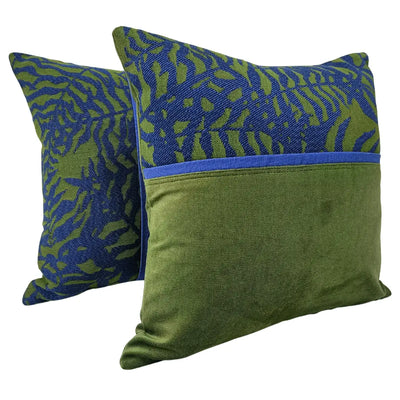 Green Leafy Pillow Covers (18x18, Set of 2)