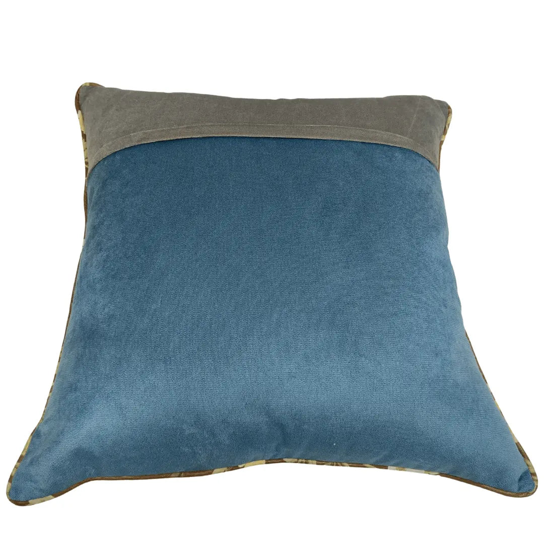 Floral & Blue Dual Tone Pillow Covers (22x22, Set of 2) |  ZIPCushions