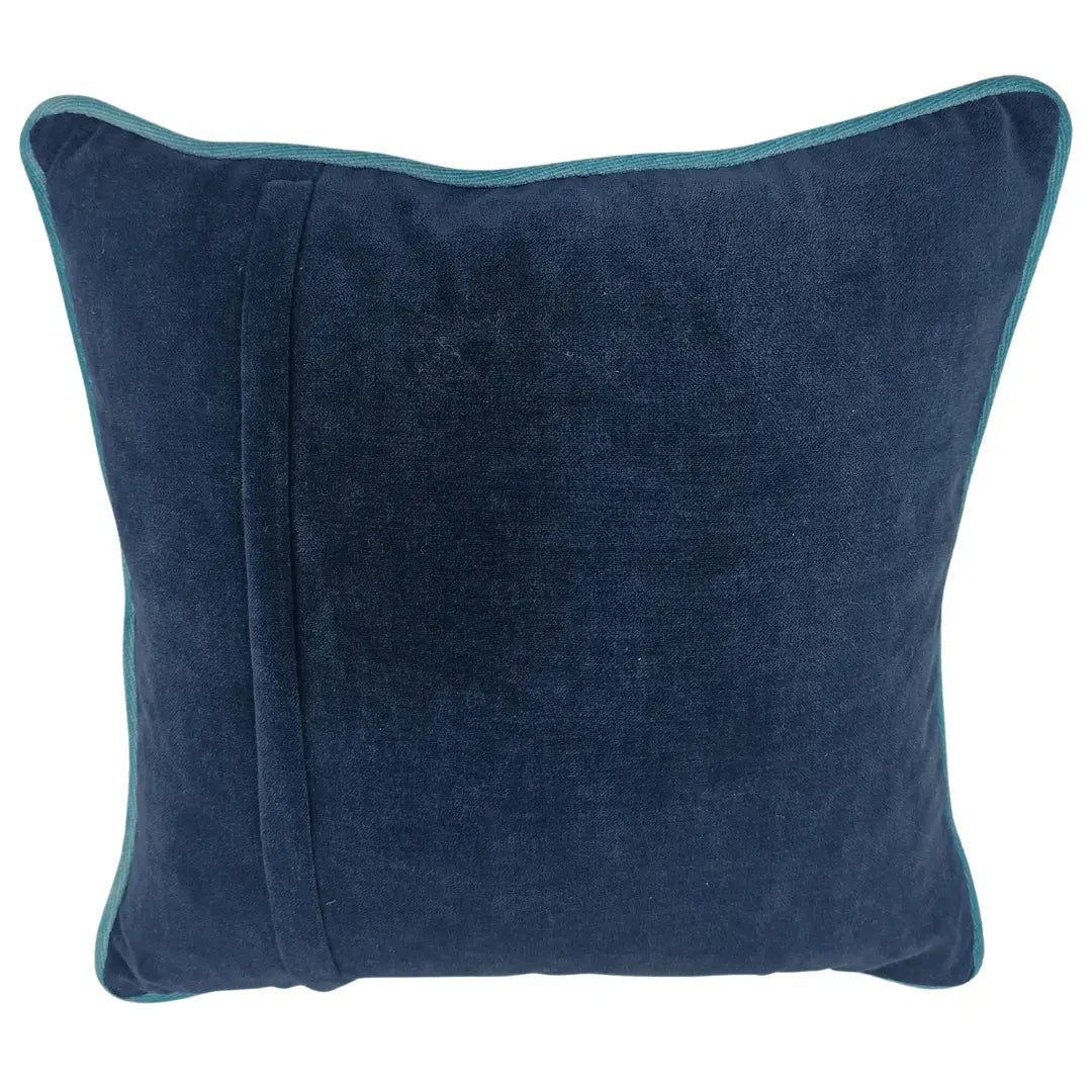 Blue Herringbone & Textured Pillow Covers (16x16, Set of 2) | ZIPCushions - view 3