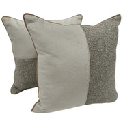 Beige Textured Dual Tone Pillow Covers (16x16, Set of 2) | ZIPCushions
