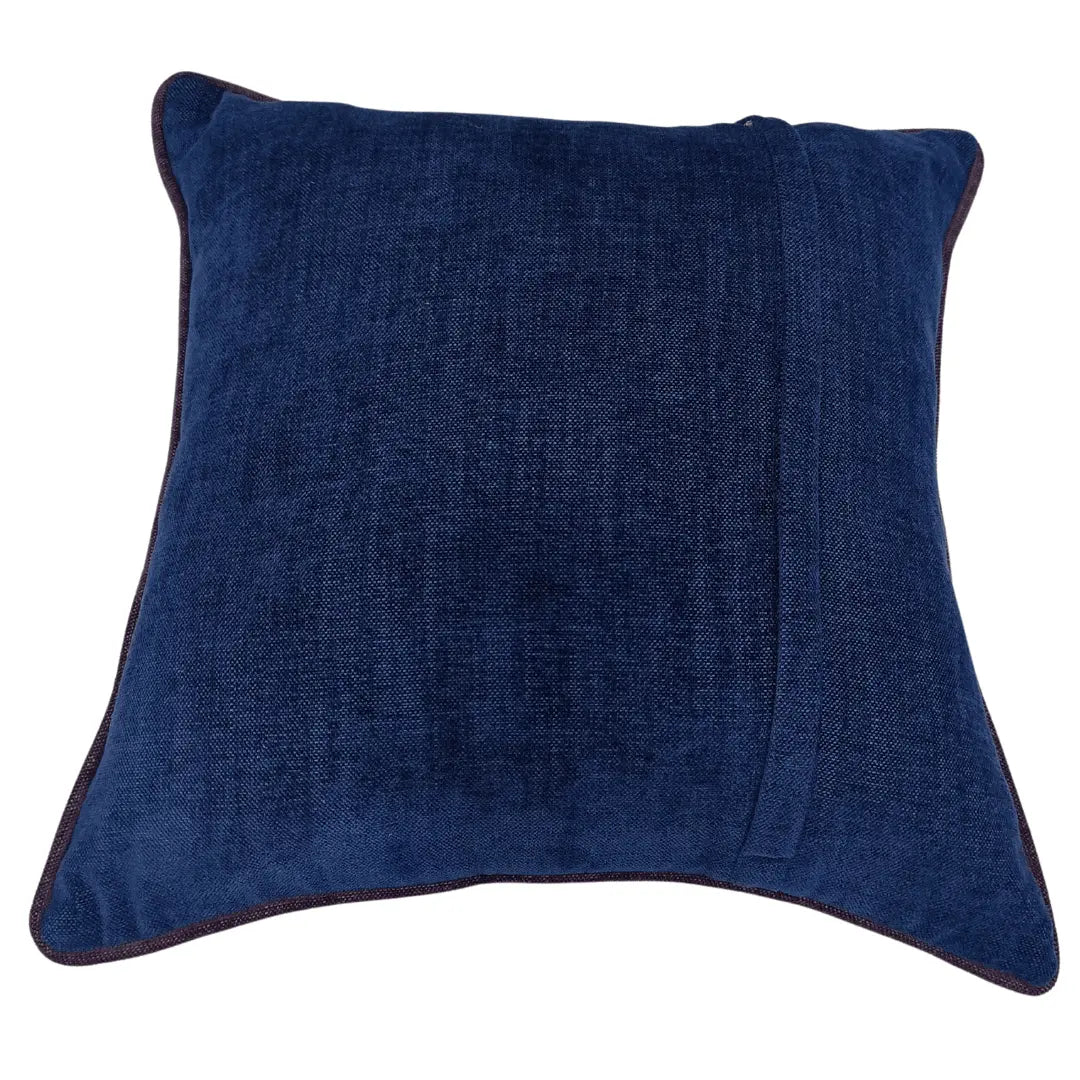 Ocean Blue Textured Weave Pillow Covers (16x16, Set of 2) | ZIPCushions - view 3