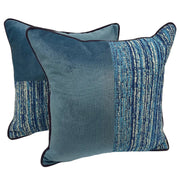 Ocean Blue Textured Weave Pillow Covers (16x16, Set of 2) | ZIPCushions