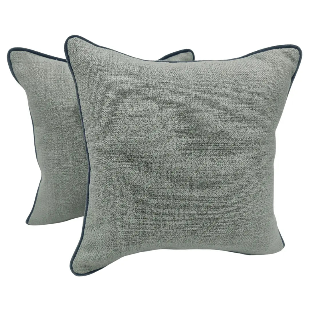 Ivory Piped Pillow Covers (16x16, Set of 2) | ZIPCushions