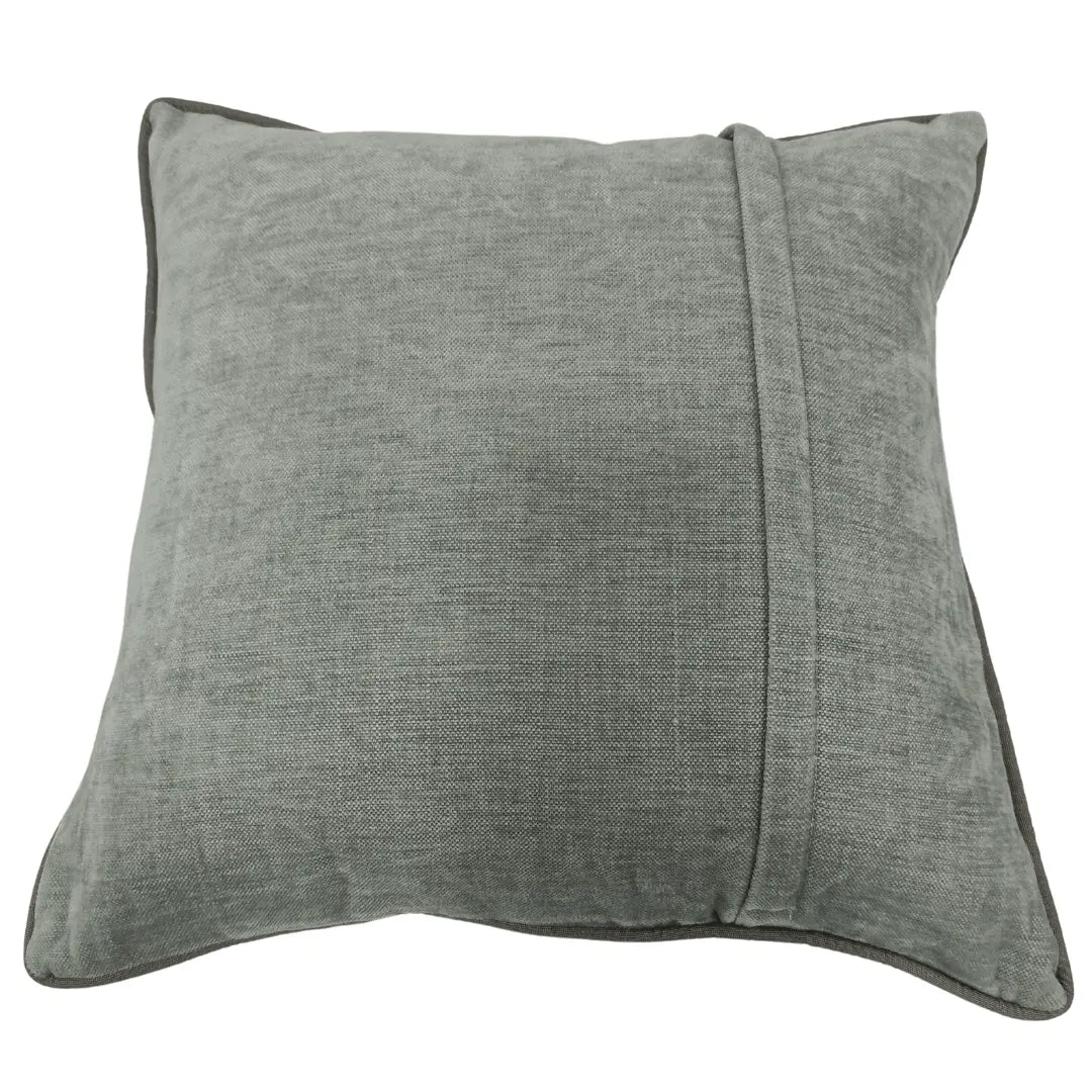 Silver Satin Striped Pillow Covers (16x16, Set of 2) | ZIPCushions - view 3