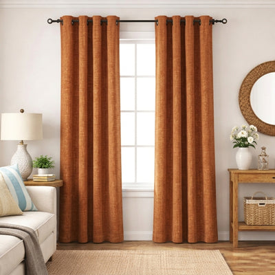 Kerala Turmeric Heavyweight Woven Curtain - Alternate image