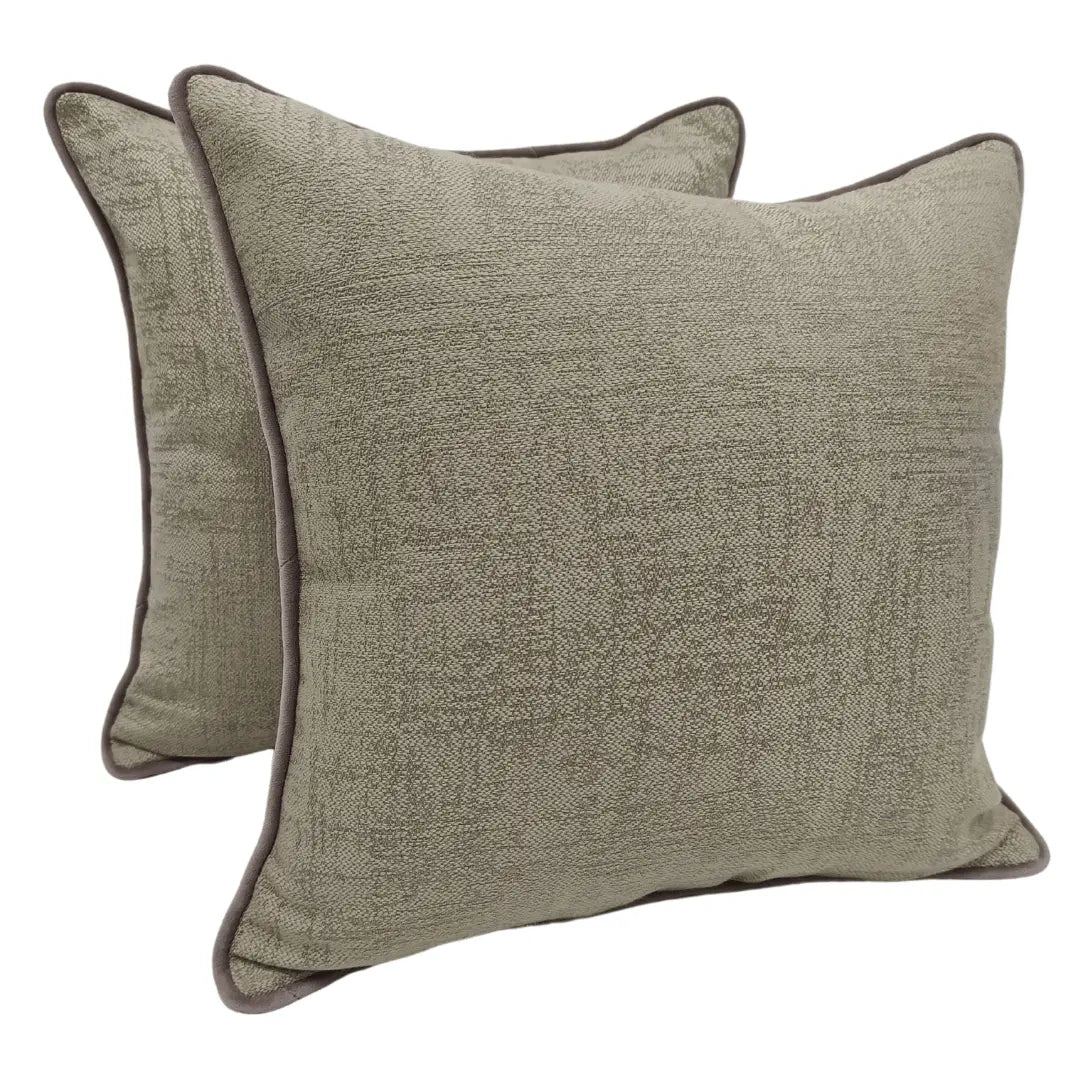 Taupe Textured Pillow Covers (16x16, Set of 2) | ZIPCushions