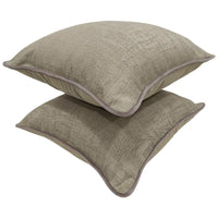Taupe Textured Pillow Covers (16x16, Set of 2)