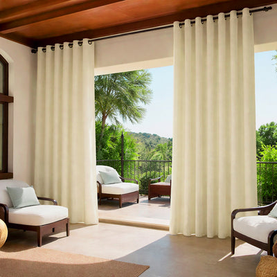 Sunbrella Canvas Lin Curtain - alternate view