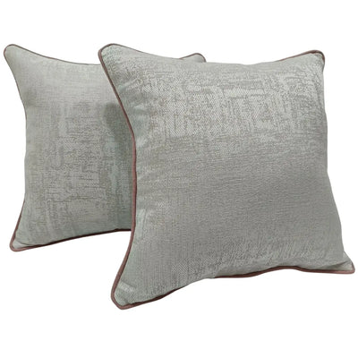 Silver Shine Outdoor Pillow Covers (16x16, Set of 2)