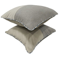 Neutral Elegance Herringbone Pillow Covers (16x16, Set of 2)