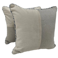 Neutral Elegance Herringbone Pillow Covers (16x16, Set of 2)