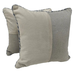 Neutral Elegance Herringbone Pillow Covers (16x16, Set of 2)