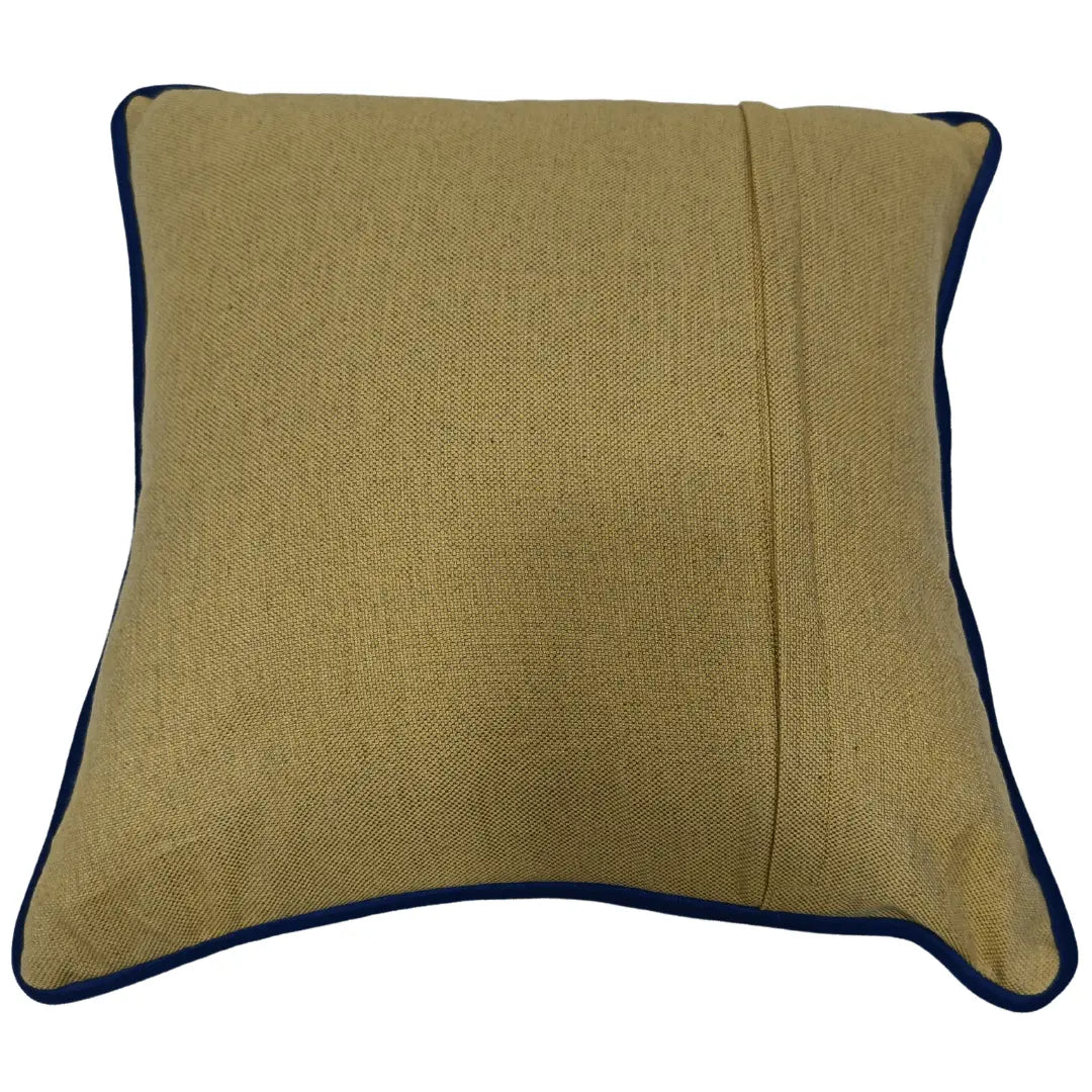 Golden Sand & Royal Blue Velvet Pillow Covers (16x16, Set of 2) | ZIPCushions - view 3