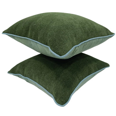Deep Forest Green Luxe Pillow Covers (16x16, Set of 2) - Alternate image