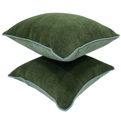 Deep Forest Green Luxe Pillow Covers (16x16, Set of 2) - Hover Image