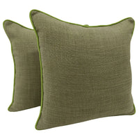 Moss Green Textured Pillow Covers (16x16, Set of 2)