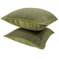Moss Green Textured Pillow Covers (16x16, Set of 2)