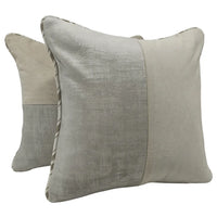 Elegant Ivory & Taupe Dual Tone Pillow Covers (16x16, Set of 2)