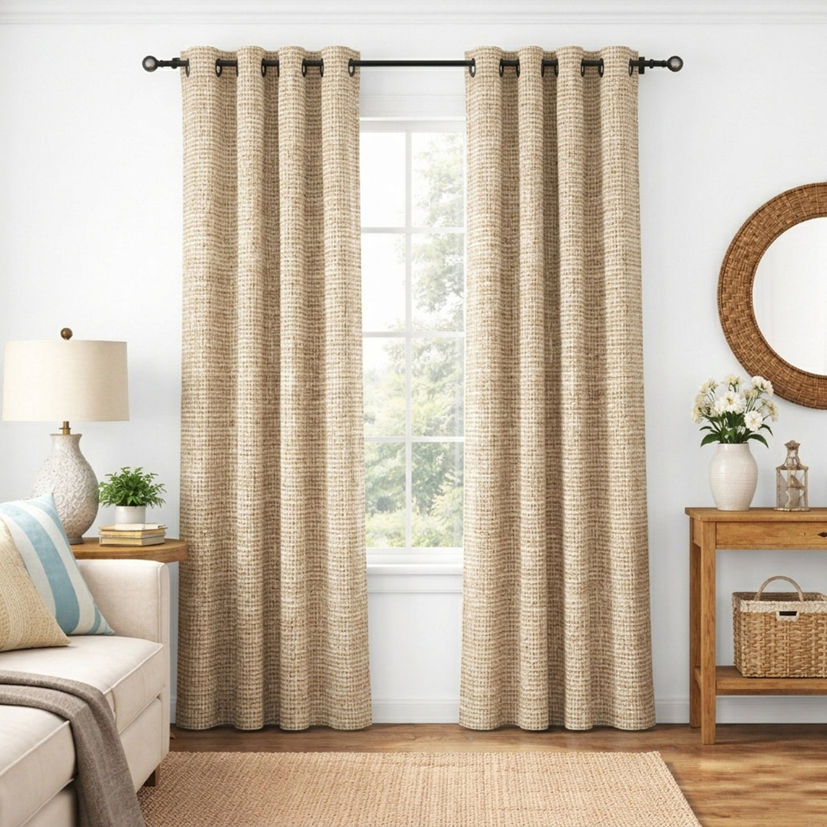 Linen Heavyweight Woven Curtain - view 2