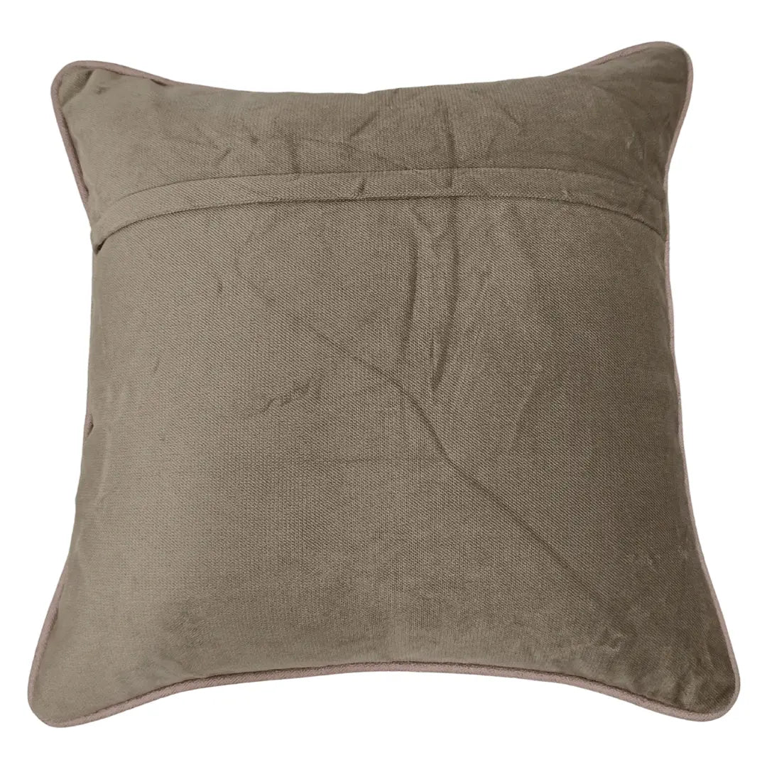 Soft Beige Bouclé & Fabric Pillow Covers (16x16, Set of 2) | ZIPCushions - view 3