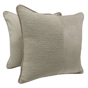 Soft Beige Bouclé & Fabric Pillow Covers (16x16, Set of 2) | ZIPCushions
