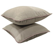 Soft Beige Bouclé & Fabric Pillow Covers (16x16, Set of 2) | ZIPCushions