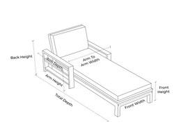 Custom Chaise Lounge Cover - Design 1