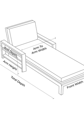 Custom Outdoor Chaise Lounge Cover - Design 1