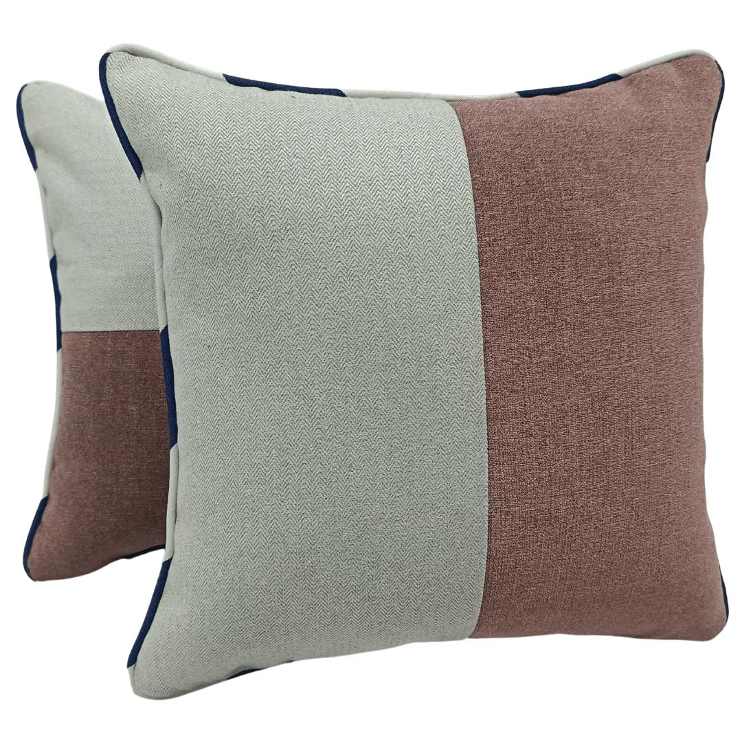 Blush Pink & Cream Textured Pillow Covers (16x16, Set of 2) | ZIPCushions