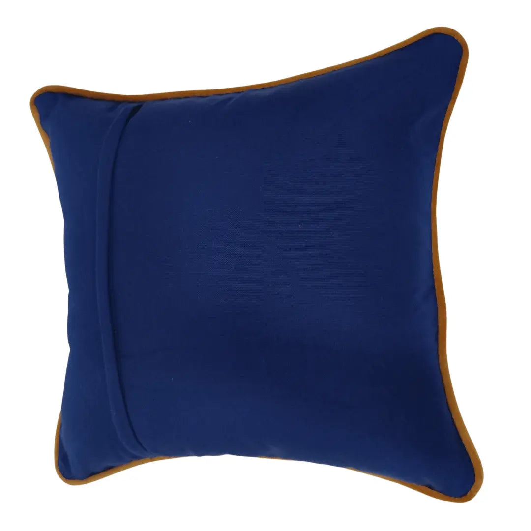 Denim Blue Textured Pillow Covers (16x16, Set of 2) | ZIPCushions - view 3