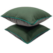 Emerald Green Leather-Like Pillow Covers (16x16, Set of 2) | ZIPCushions