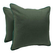 Emerald Green Leather-Like Pillow Covers (16x16, Set of 2) | ZIPCushions