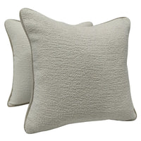 Ivory Bouclé Pillow Covers (16x16, Set of 2)