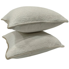 Ivory Bouclé Pillow Covers (16x16, Set of 2) - Hover Image